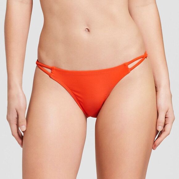 NWT Xhilaration Orange Mesh Bikini Set - Picture 3 of 12